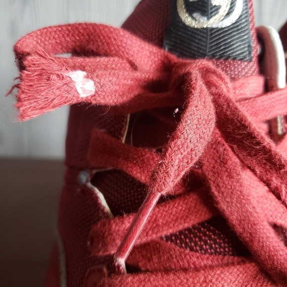 GUCCI RED Canvas Rebound Mid High Top Sneaker - Picture 8 of 16